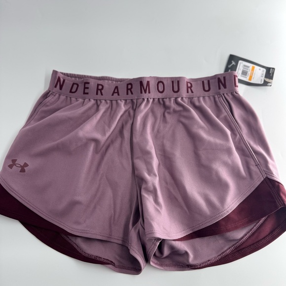 New Under Armour purple and burgundy shorts. Size small - Picture 3 of 7